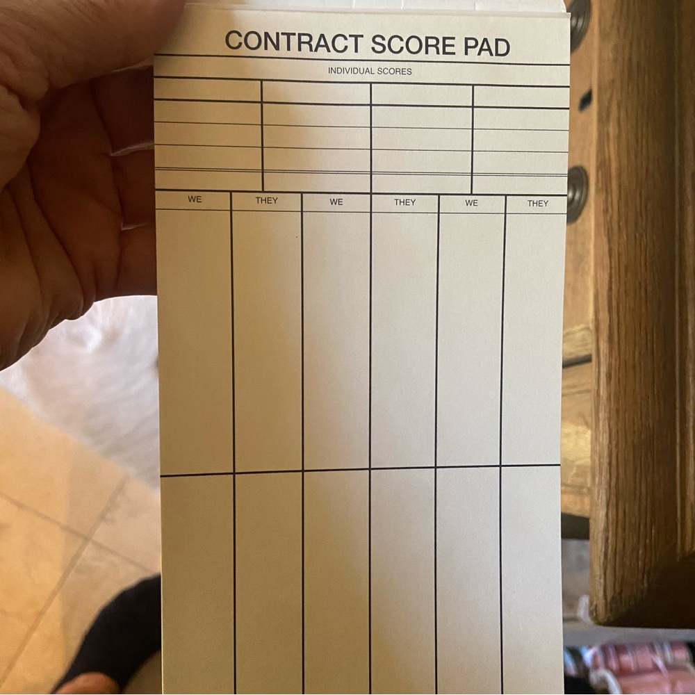Caspari Bridge Tally Pads - set of 5 pads - Picture 7 of 9